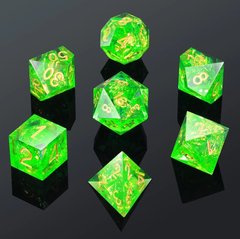 Набір кубиків Dice Habit Sharp Edge Dice Set (7) Kryptonite зображення 1