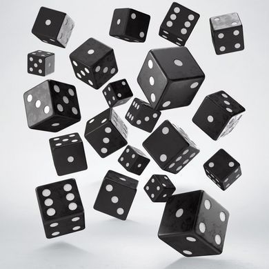Набір кубиків Full Pack of D6: Black&White зображення 2