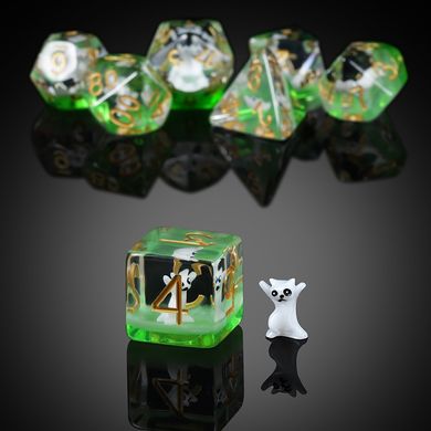 Набір кубиків Resin Dice Set Rave Kitty зображення 2