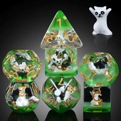 Набір кубиків Resin Dice Set Rave Kitty зображення 1