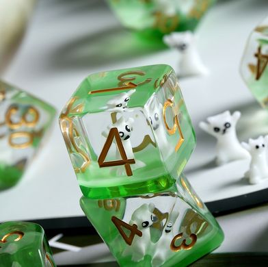 Набір кубиків Resin Dice Set Rave Kitty зображення 3