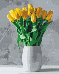 Картина за номерами: Букетих жовтих тюльпанів зображення 1