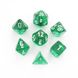 Набір кубиків Chessex Translucent Green/White