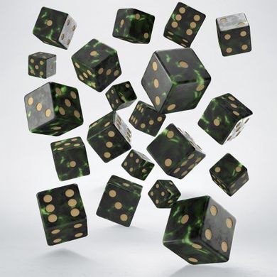 Набор кубиков Full Pack of D6s: Bottle green&Gold фото 2