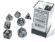 Набір кубиків Chessex Borealis® Polyhedral Light Smoke/silver Luminary 7-Die Set