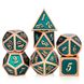 Набір кубиків Metal and Enamel Dice Set Teal and Copper