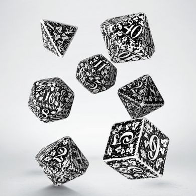 Набор кубиков Q Workshop Forest 3D White & black Dice Set фото 2