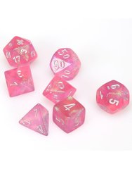 Настольная игра Набор кубиков Chessex Borealis® Polyhedral Pink/silver Luminary 7-Die Set 1