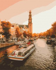 Картина за номерами: Прогулянка вечірнім Амстердамом зображення 1