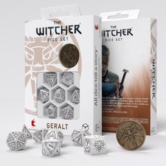 Набор кубиков Q Workshop The Witcher Dice Set. Geralt - The White Wolf фото 1