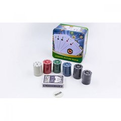 Настольная игра Покерный набор на 120 фишек с номиналом (жестяная коробка) 1