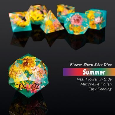 Набір кубиків Sharp Edge Dice Set Summer зображення 3
