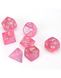 Набір кубиків Chessex Borealis® Polyhedral Pink/silver Luminary 7-Die Set