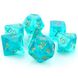 Набір кубиків Chessex Borealis® Polyhedral Teal/gold Luminary 7-Die Set