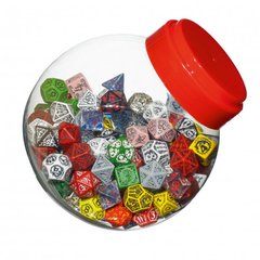 Набор кубиков Q Workshop Jar of dice with D4, D6, D8, D10, D12, D20, D100 фото 1