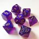 Набір кубиків Chessex Borealis® Polyhedral Royal Purple/gold Luminary 7-Die Set