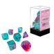 Набір кубиків Gemini Polyhedral Gel Green-Pink/blue Luminary 7-Die Set
