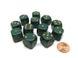 Набор кубиков Chessex Opaque 12mm d6 with pips Dice Blocks™ (36 Dice) Dusty Green w/gold