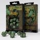 Набір кубиків Q Workshop Celtic 3D Revised Black & green Dice Set