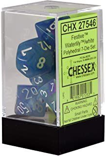 Набор кубиков Chessex Festive™ Waterlily™/white фото 2