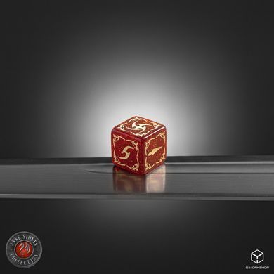 Набор кубиков Tribal Dice Set: Shimmering red & Beige фото 5