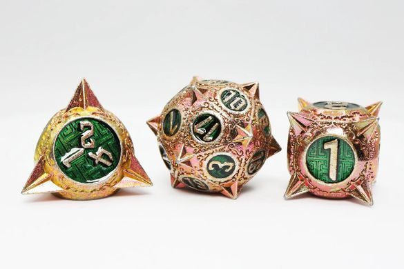 Набор кубиков Meteor Storm Irradiated Irridescence RPG Metal Dice Set (7) фото 3