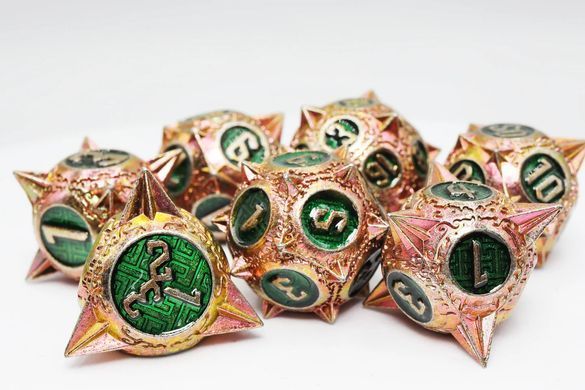 Набор кубиков Meteor Storm Irradiated Irridescence RPG Metal Dice Set (7) фото 2