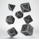 Набір кубиків Q Workshop Celtic 3D Revised Gray & black Dice Set