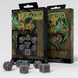 Набір кубиків Q Workshop Celtic 3D Revised Gray & black Dice Set