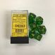 Набір кубиків Chessex Borealis™ Maple Green/yellow