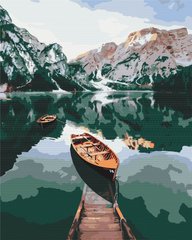 Картина за номерами: Човен на дзеркальному озері зображення 1