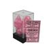 Набір кубиків Chessex Frosted™ Polyheral Pink w/white