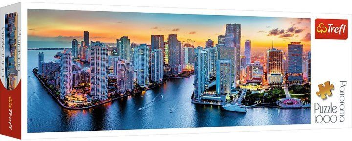 Пазл Panorama - Майами в сумерках, США 1000 эл. фото 1
