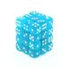 Frosted Caribbean Blue White 12mm d6 with pips Dice Blocks (36 Dice)