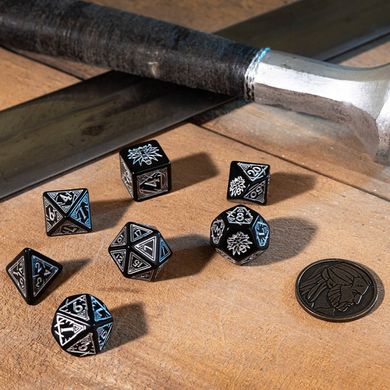 Набор кубиков Q Workshop The Witcher Dice Set. Geralt - Silver Sword фото 3