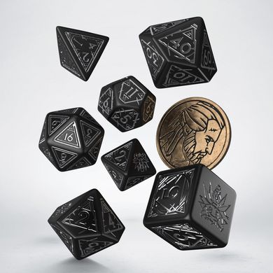 Набор кубиков Q Workshop The Witcher Dice Set. Geralt - Silver Sword фото 2