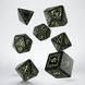 Набор кубиков Q Workshop Elvish Black & glow-in-the-dark Dice Set